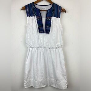 SAYLOR White and Blue Mini Dress